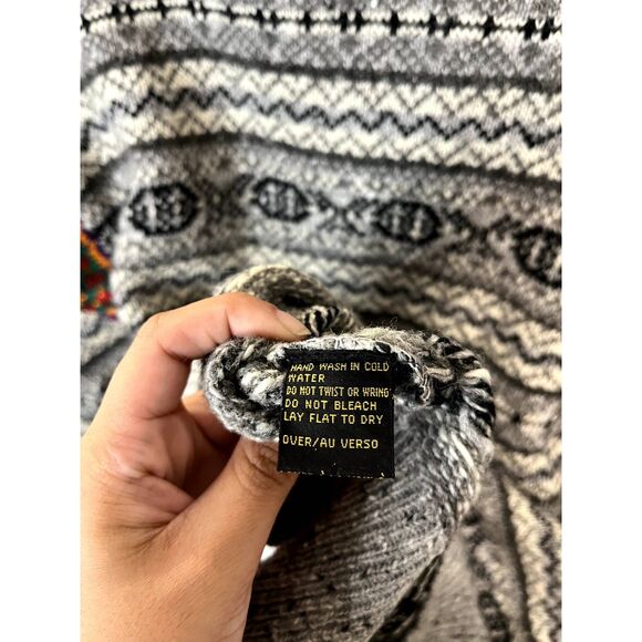 Vintage Liz Sport Wool Blend Multicolor Geometric Intarsia Sweater Small Petite - Picture 4 of 4